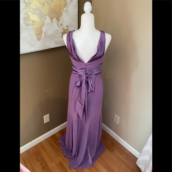 David’s Bridal Wisteria Chiffon Bridesmaid Dress - Picture 3 of 3
